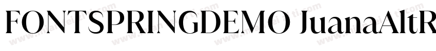 FONTSPRINGDEMO JuanaAltRegular字体转换